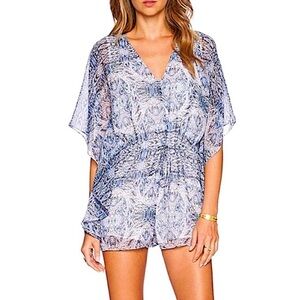 Fate The Label NWT Paisley Floral Romper Orange Patchwork Print